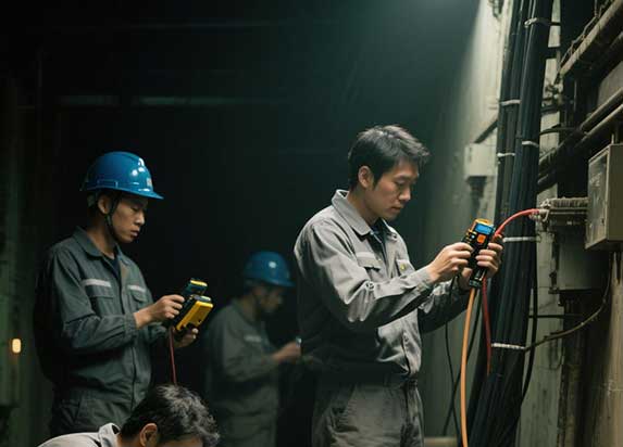 電纜故障檢測現場(chǎng)